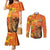 Personalized Netherlands Koningsdag Couples Matching Mermaid Dress and Long Sleeve Button Shirt 27th April Lion with Orange Tulip
