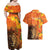 Personalized Netherlands Koningsdag Couples Matching Off Shoulder Maxi Dress and Hawaiian Shirt 27th April Lion with Orange Tulip