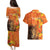 Personalized Netherlands Koningsdag Couples Matching Puletasi and Hawaiian Shirt 27th April Lion with Orange Tulip