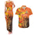 Personalized Netherlands Koningsdag Couples Matching Tank Maxi Dress and Hawaiian Shirt 27th April Lion with Orange Tulip