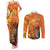 Personalized Netherlands Koningsdag Couples Matching Tank Maxi Dress and Long Sleeve Button Shirt 27th April Lion with Orange Tulip