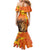 Personalized Netherlands Koningsdag Family Matching Mermaid Dress and Hawaiian Shirt 27th April Lion with Orange Tulip