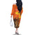 Personalized Netherlands Koningsdag Family Matching Off The Shoulder Long Sleeve Dress and Hawaiian Shirt 27th April Lion with Orange Tulip