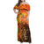 Personalized Netherlands Koningsdag Family Matching Off Shoulder Maxi Dress and Hawaiian Shirt 27th April Lion with Orange Tulip