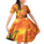 Personalized Netherlands Koningsdag Family Matching Off Shoulder Short Dress and Hawaiian Shirt 27th April Lion with Orange Tulip