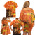 Personalized Netherlands Koningsdag Family Matching Off Shoulder Short Dress and Hawaiian Shirt 27th April Lion with Orange Tulip