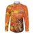 Personalized Netherlands Koningsdag Family Matching Short Sleeve Bodycon Dress and Hawaiian Shirt 27th April Lion with Orange Tulip