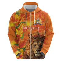 Personalized Netherlands Koningsdag Hoodie 27th April Lion with Orange Tulip