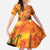 Personalized Netherlands Koningsdag Kid Short Sleeve Dress 27th April Lion with Orange Tulip