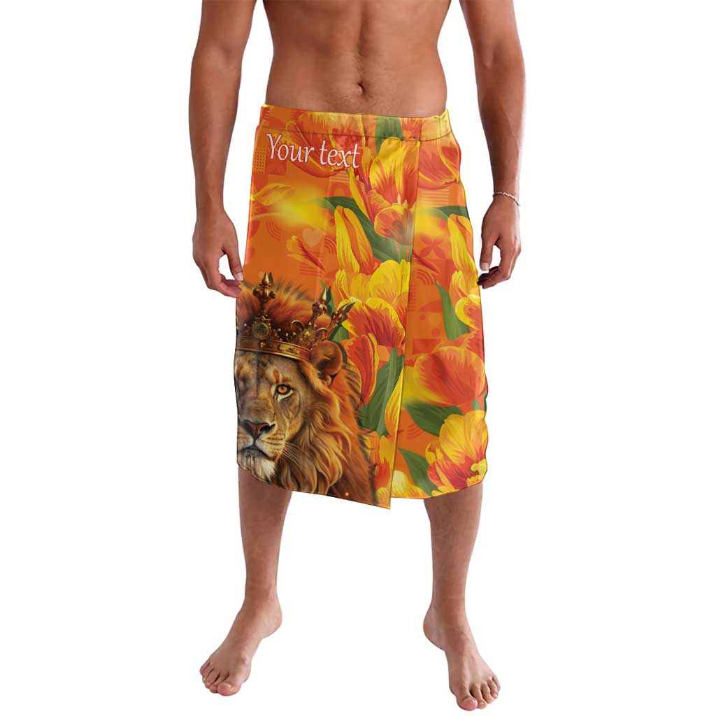 Personalized Netherlands Koningsdag Lavalava 27th April Lion with Orange Tulip