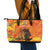 Personalized Netherlands Koningsdag Leather Tote Bag 27th April Lion with Orange Tulip