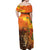 Personalized Netherlands Koningsdag Off Shoulder Maxi Dress 27th April Lion with Orange Tulip