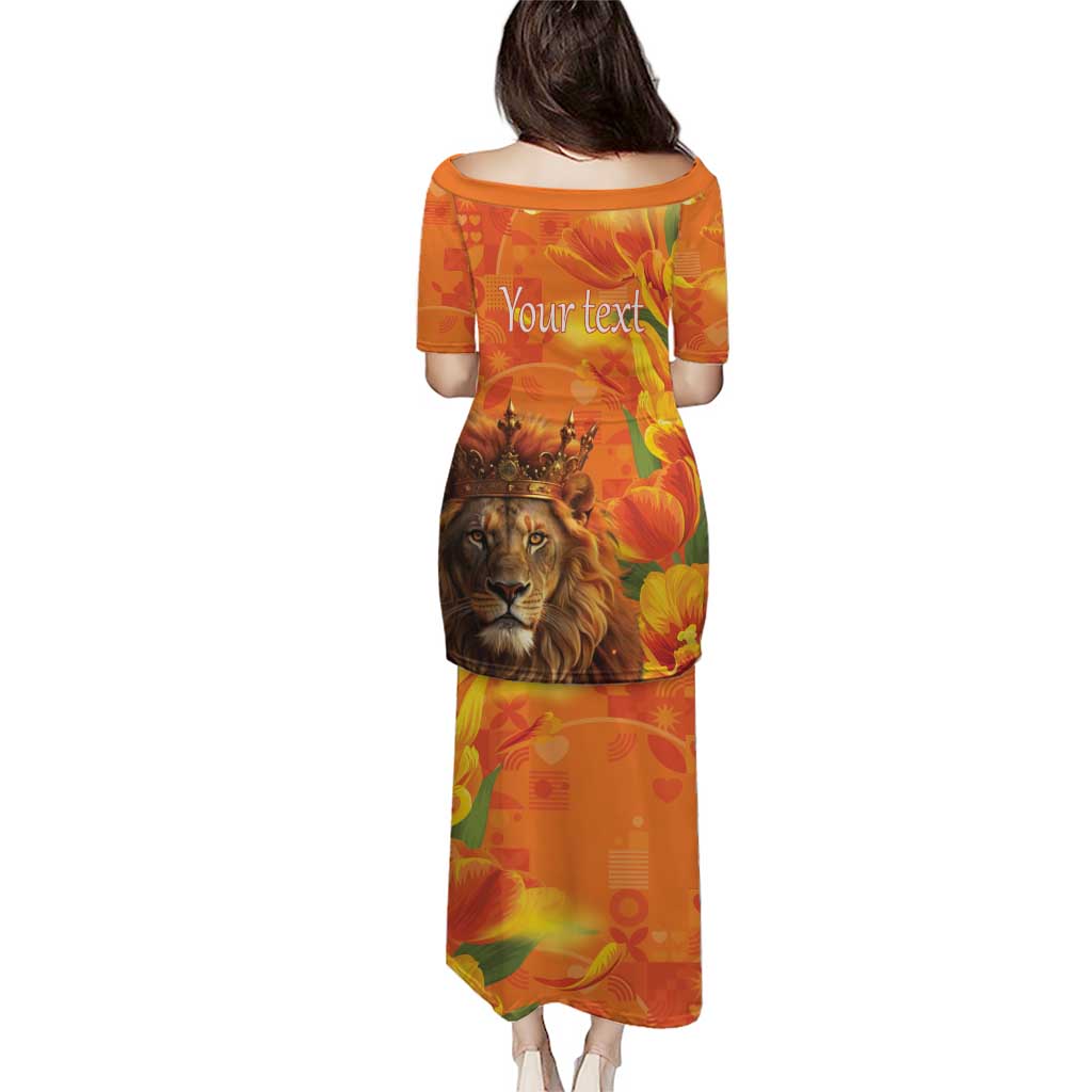 Personalized Netherlands Koningsdag Puletasi 27th April Lion with Orange Tulip