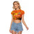 Personalized Netherlands Koningsdag Raglan Cropped T Shirt 27th April Lion with Orange Tulip