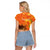 Personalized Netherlands Koningsdag Raglan Cropped T Shirt 27th April Lion with Orange Tulip