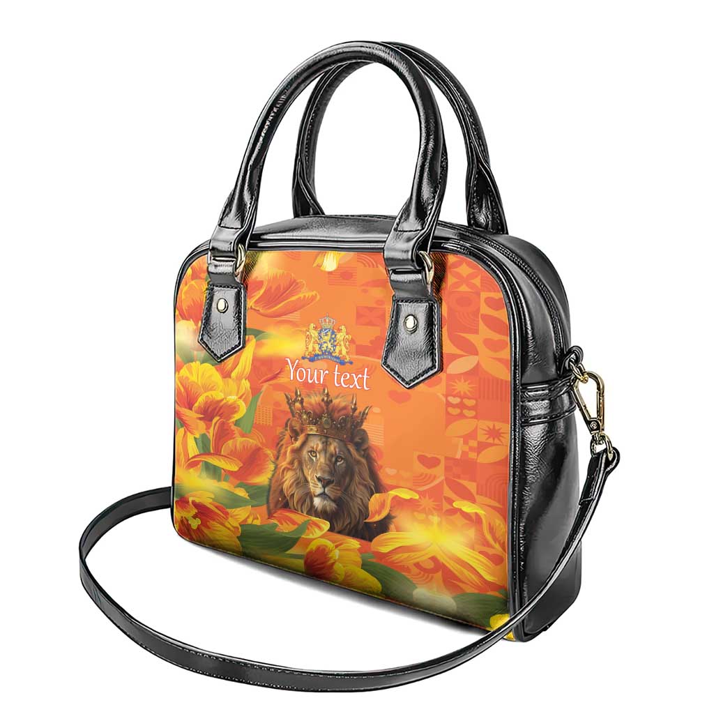 Personalized Netherlands Koningsdag Shoulder Handbag 27th April Lion with Orange Tulip