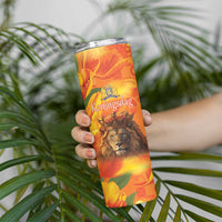 Personalized Netherlands Koningsdag Skinny Tumbler 27th April Lion with Orange Tulip