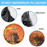 Personalized Netherlands Koningsdag Spare Tire Cover 27th April Lion with Orange Tulip