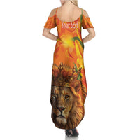 Personalized Netherlands Koningsdag Summer Maxi Dress 27th April Lion with Orange Tulip