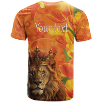 Personalized Netherlands Koningsdag T Shirt 27th April Lion with Orange Tulip