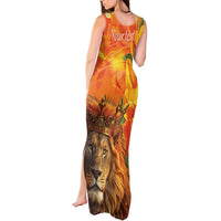 Personalized Netherlands Koningsdag Tank Maxi Dress 27th April Lion with Orange Tulip