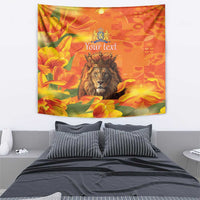 Personalized Netherlands Koningsdag Tapestry 27th April Lion with Orange Tulip