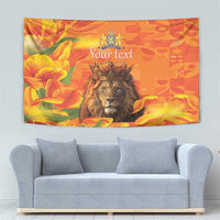 Personalized Netherlands Koningsdag Tapestry 27th April Lion with Orange Tulip