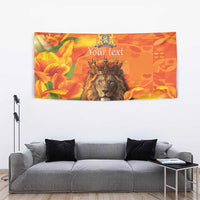 Personalized Netherlands Koningsdag Tapestry 27th April Lion with Orange Tulip
