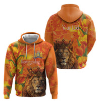 Personalized Netherlands Koningsdag Zip Hoodie 27th April Lion with Orange Tulip
