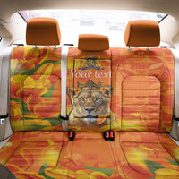 Personalized Netherlands Koninginnedag Back Car Seat Cover 30th April Lioness with Orange Tulip