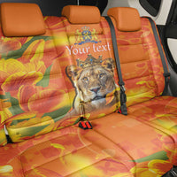 Personalized Netherlands Koninginnedag Back Car Seat Cover 30th April Lioness with Orange Tulip