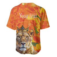 Personalized Netherlands Koninginnedag Baseball Jersey 30th April Lioness with Orange Tulip