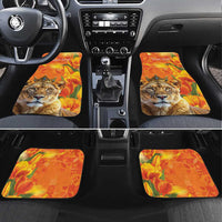 Personalized Netherlands Koninginnedag Car Mats 30th April Lioness with Orange Tulip