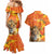 Personalized Netherlands Koninginnedag Couples Matching Mermaid Dress and Hawaiian Shirt 30th April Lioness with Orange Tulip