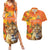 Personalized Netherlands Koninginnedag Couples Matching Summer Maxi Dress and Hawaiian Shirt 30th April Lioness with Orange Tulip