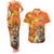 Personalized Netherlands Koninginnedag Couples Matching Tank Maxi Dress and Hawaiian Shirt 30th April Lioness with Orange Tulip