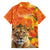 Personalized Netherlands Koninginnedag Family Matching Off The Shoulder Long Sleeve Dress and Hawaiian Shirt 30th April Lioness with Orange Tulip