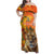 Personalized Netherlands Koninginnedag Family Matching Off Shoulder Maxi Dress and Hawaiian Shirt 30th April Lioness with Orange Tulip