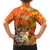 Personalized Netherlands Koninginnedag Family Matching Off Shoulder Short Dress and Hawaiian Shirt 30th April Lioness with Orange Tulip