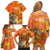 Personalized Netherlands Koninginnedag Family Matching Off Shoulder Short Dress and Hawaiian Shirt 30th April Lioness with Orange Tulip