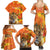Personalized Netherlands Koninginnedag Family Matching Summer Maxi Dress and Hawaiian Shirt 30th April Lioness with Orange Tulip