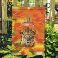 Personalized Netherlands Koninginnedag Garden Flag 30th April Lioness with Orange Tulip