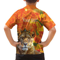 Personalized Netherlands Koninginnedag Hawaiian Shirt 30th April Lioness with Orange Tulip