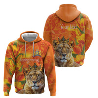 Personalized Netherlands Koninginnedag Hoodie 30th April Lioness with Orange Tulip