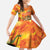 Personalized Netherlands Koninginnedag Kid Short Sleeve Dress 30th April Lioness with Orange Tulip