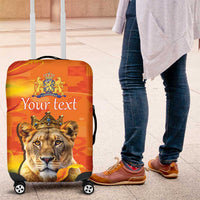 Personalized Netherlands Koninginnedag Luggage Cover 30th April Lioness with Orange Tulip