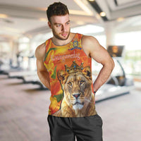 Personalized Netherlands Koninginnedag Men Tank Top 30th April Lioness with Orange Tulip