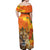 Personalized Netherlands Koninginnedag Off Shoulder Maxi Dress 30th April Lioness with Orange Tulip