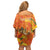 Personalized Netherlands Koninginnedag Off Shoulder Short Dress 30th April Lioness with Orange Tulip