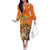 Personalized Netherlands Koninginnedag Off The Shoulder Long Sleeve Dress 30th April Lioness with Orange Tulip